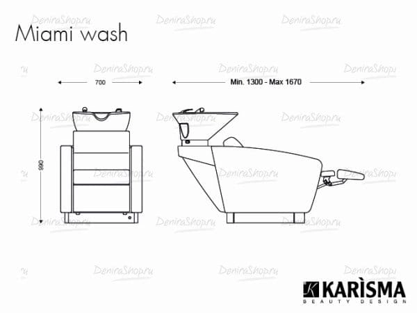 Парикмахерская мойка MIAMI WASH JET MASSAGE Karisma K6615