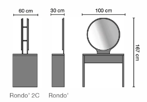 Зеркало парикмахерское RONDO 2C 9846