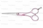 Ножницы парикмахерские прямые Pink Symmetric T46255 фото купить 