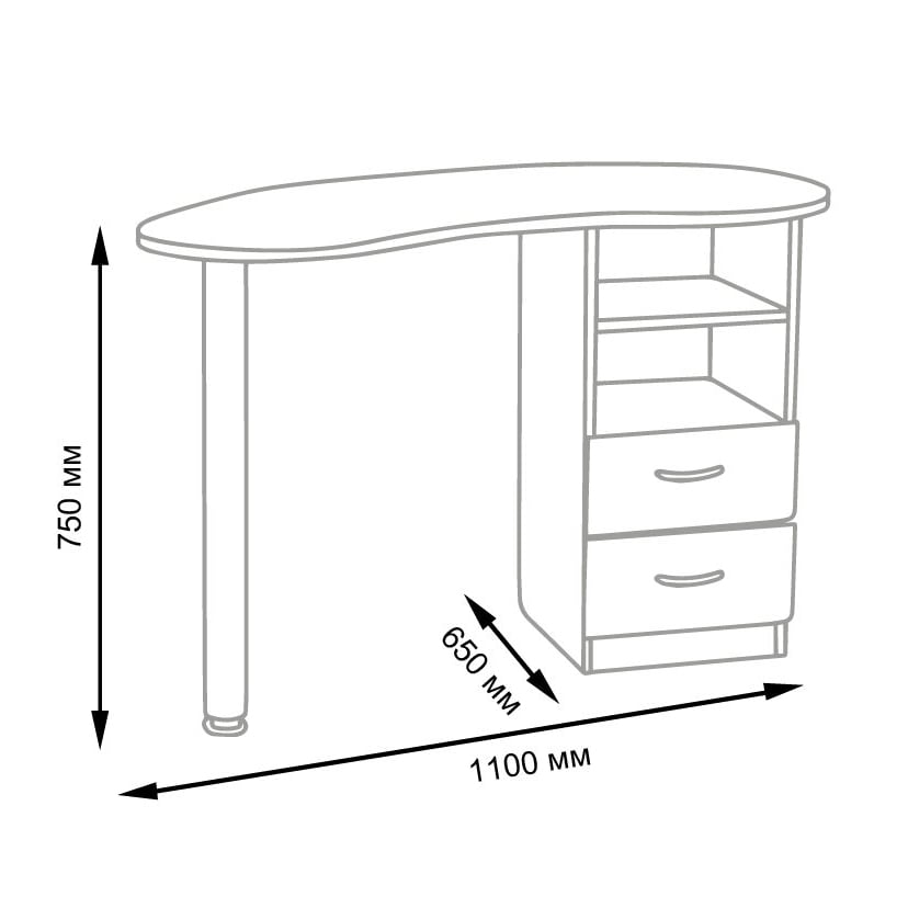 Маникюрный стол чертеж