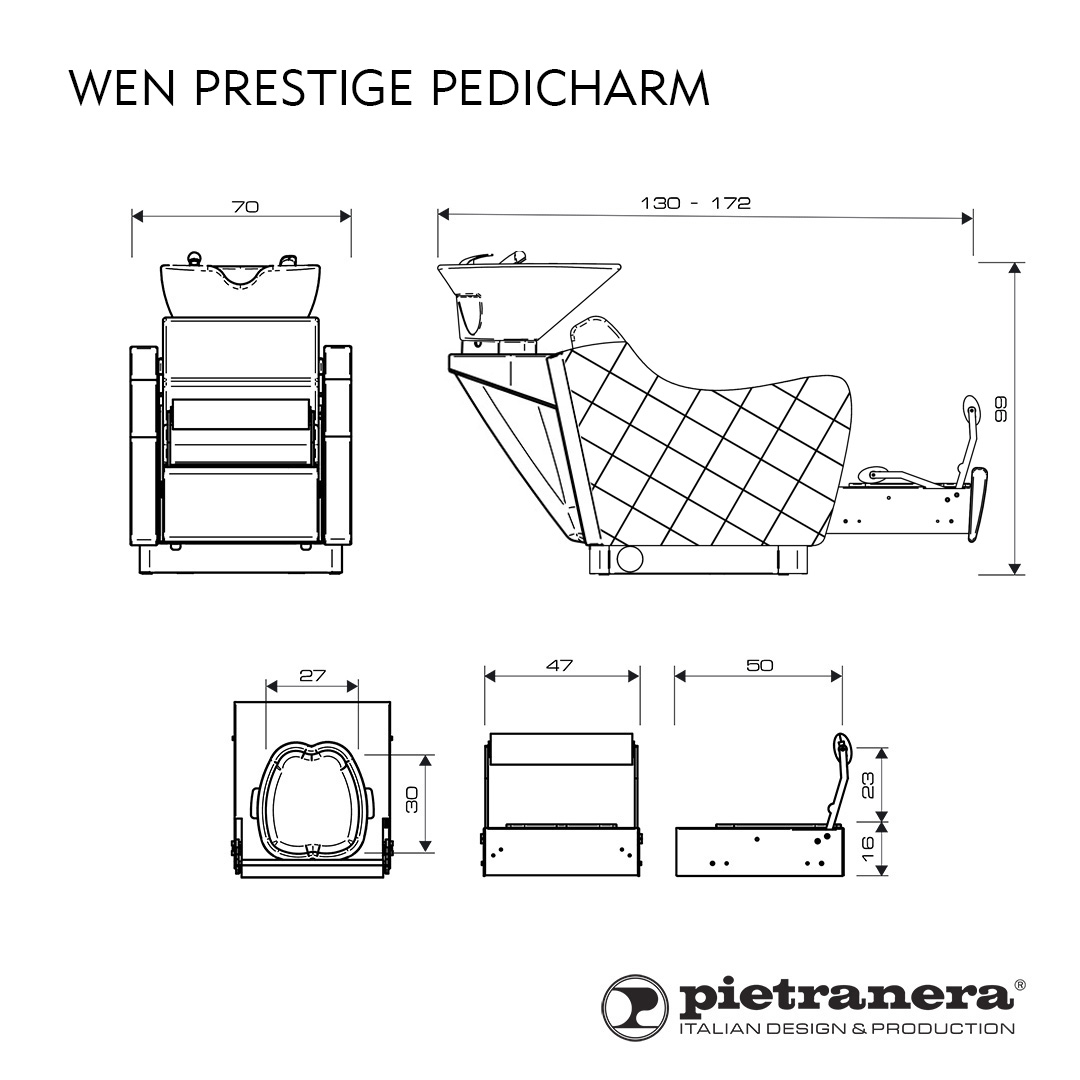 Мойка парикмахерская WEN PRESTIGE PEDICHARM Pietranera 540.11