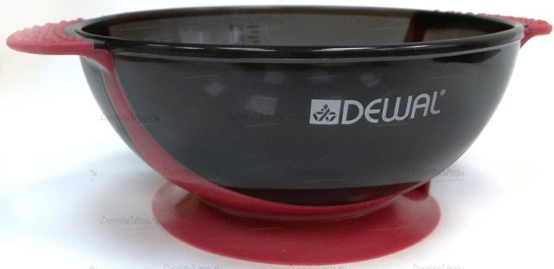 чаша для краски dewal, красная , с двумя ручками с прорезиненной вставкой 300 мл фотографии в магазине Denirashop.ru