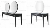 гримерный стол с овальным зеркалом mademoiselle купить в Denirashop.ru