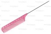 Купить Расчёска с металлическим хвостиком гибкая розовая Y.S.PARK для стрижки фото