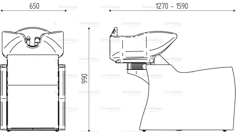 Парикмахерская мойка BONTON XL JET MASSAGE Karisma K7313
