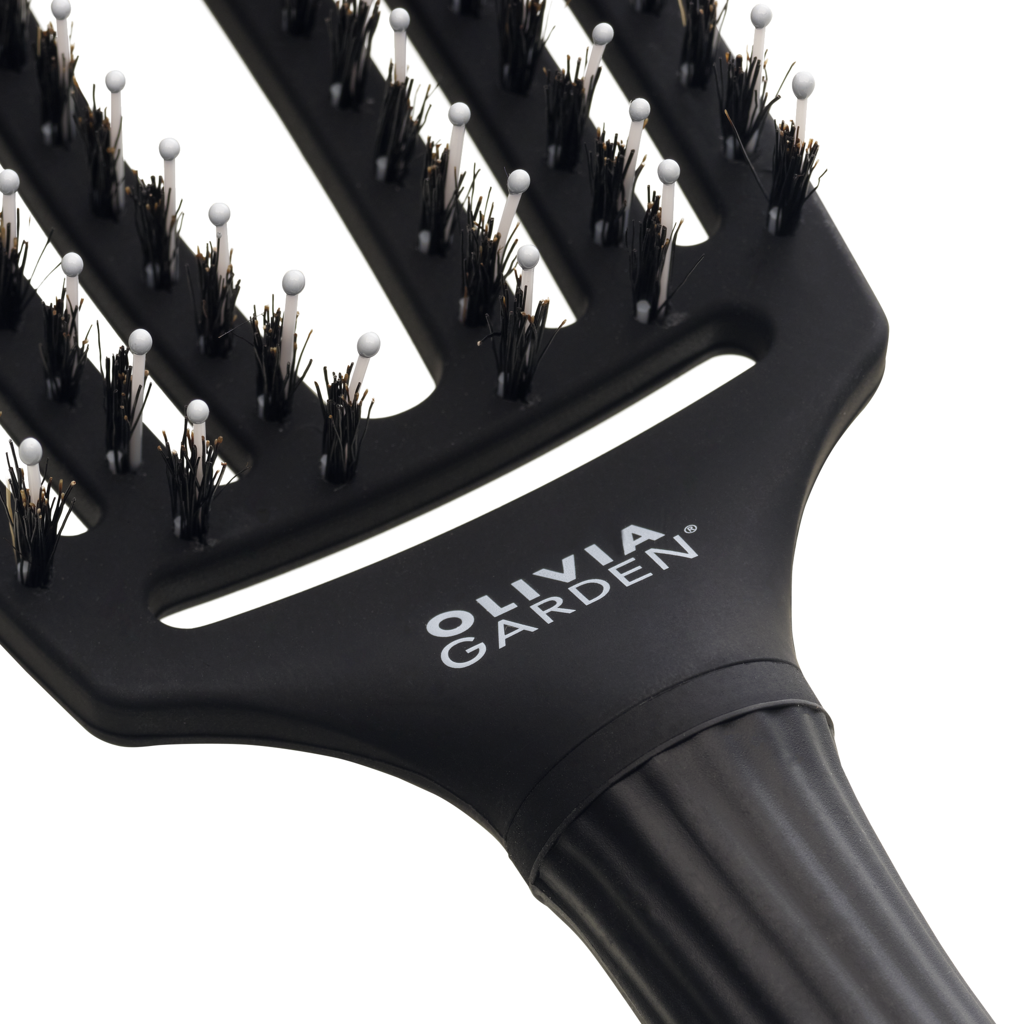 Щетка для волос Fingerbrush Care Iconic Boar&Nylon Black M ID0652/BR-FB1PC-CM000 фото
