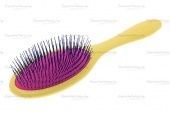 Щетка для волос Tangle Tamer желтая с розовым Denman D93/D093MYLW фотография купить по выгодной цене в интернет магазине Denirashop.ru 