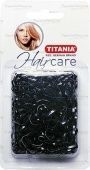 резинки силиконовые для причесок 150 штук черные titania фотографии в магазине Denirashop.ru