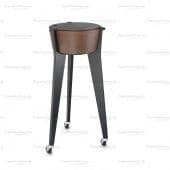 Тележка ICON CORTEN CON GAMBE LEGNO NERO фотография купить