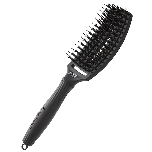 Щетка для волос Olivia Garden Fingerbrush, Care Iconic Boar&Nylon Full, Black, размер- M ID1729 фото