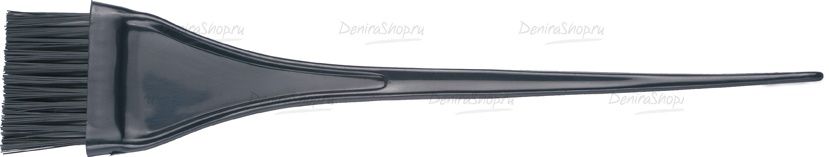 кисть для окрашивания dewal, черная, с черной прямой щетиной, узкая 40мм фотографии в магазине Denirashop.ru