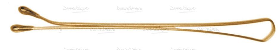 невидимки dewal золотистые, прямые 60мм, 200гр, в коробке фотографии в магазине Denirashop.ru