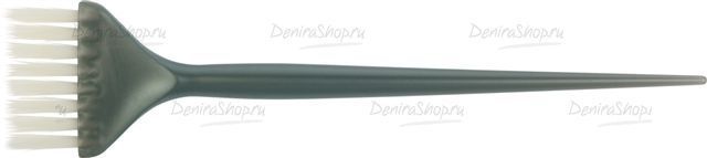 кисть для окрашивания dewal, серая, с белой прямой щетиной, узкая 45мм фотографии в магазине Denirashop.ru