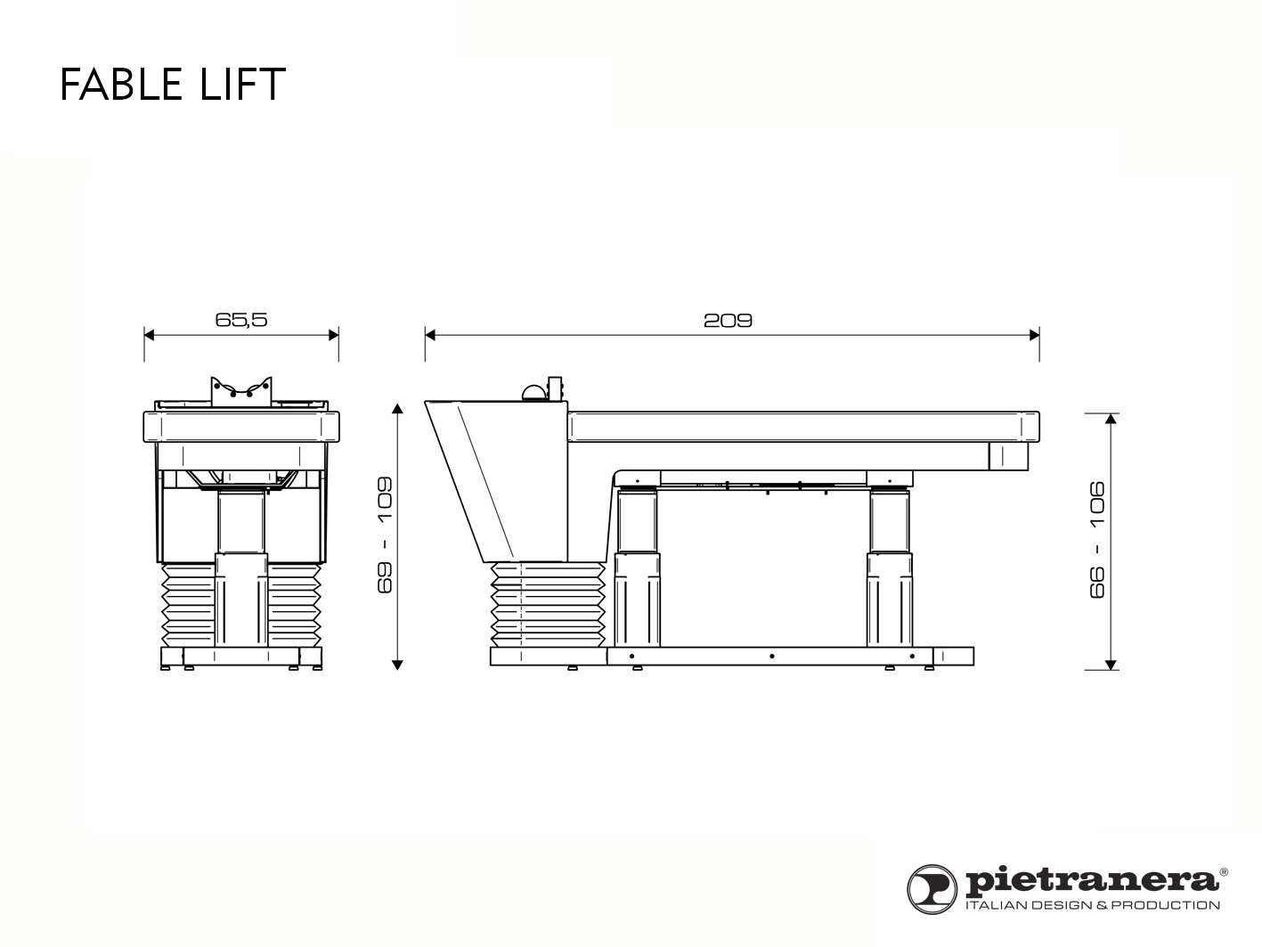 Мойка парикмахерская FABLE LIFT Pietranera 551