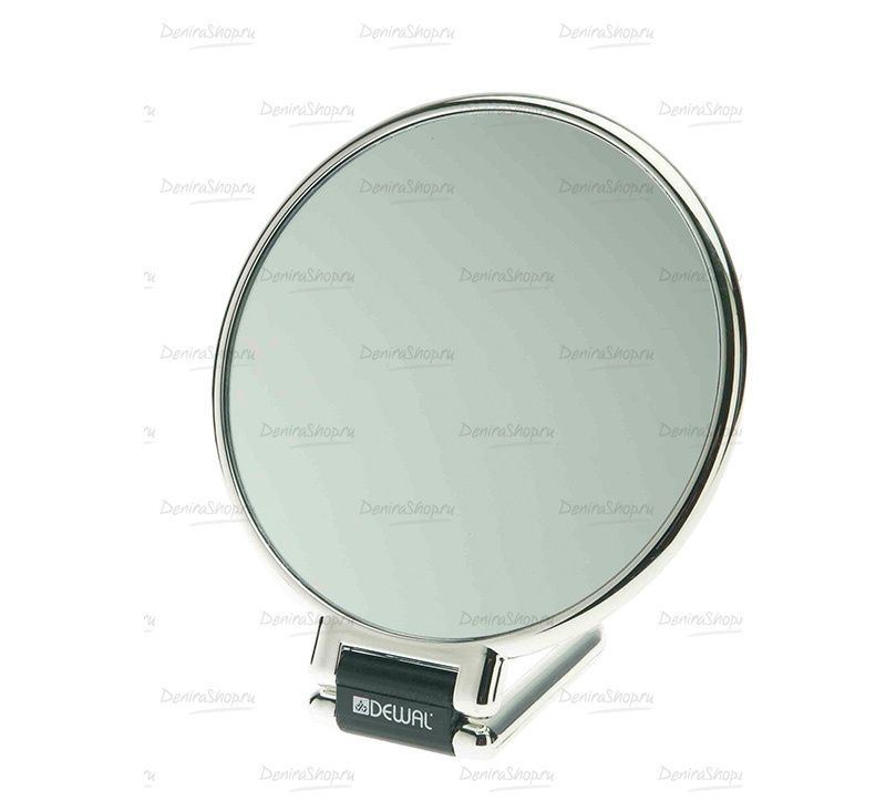 зеркало настольное dewal, пластик, серебристое 14х23см фотографии в магазине Denirashop.ru