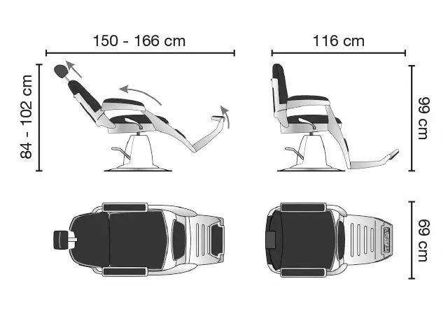 Парикмахерское кресло JUPITER 388 TAILOR MADE Ceriotti
