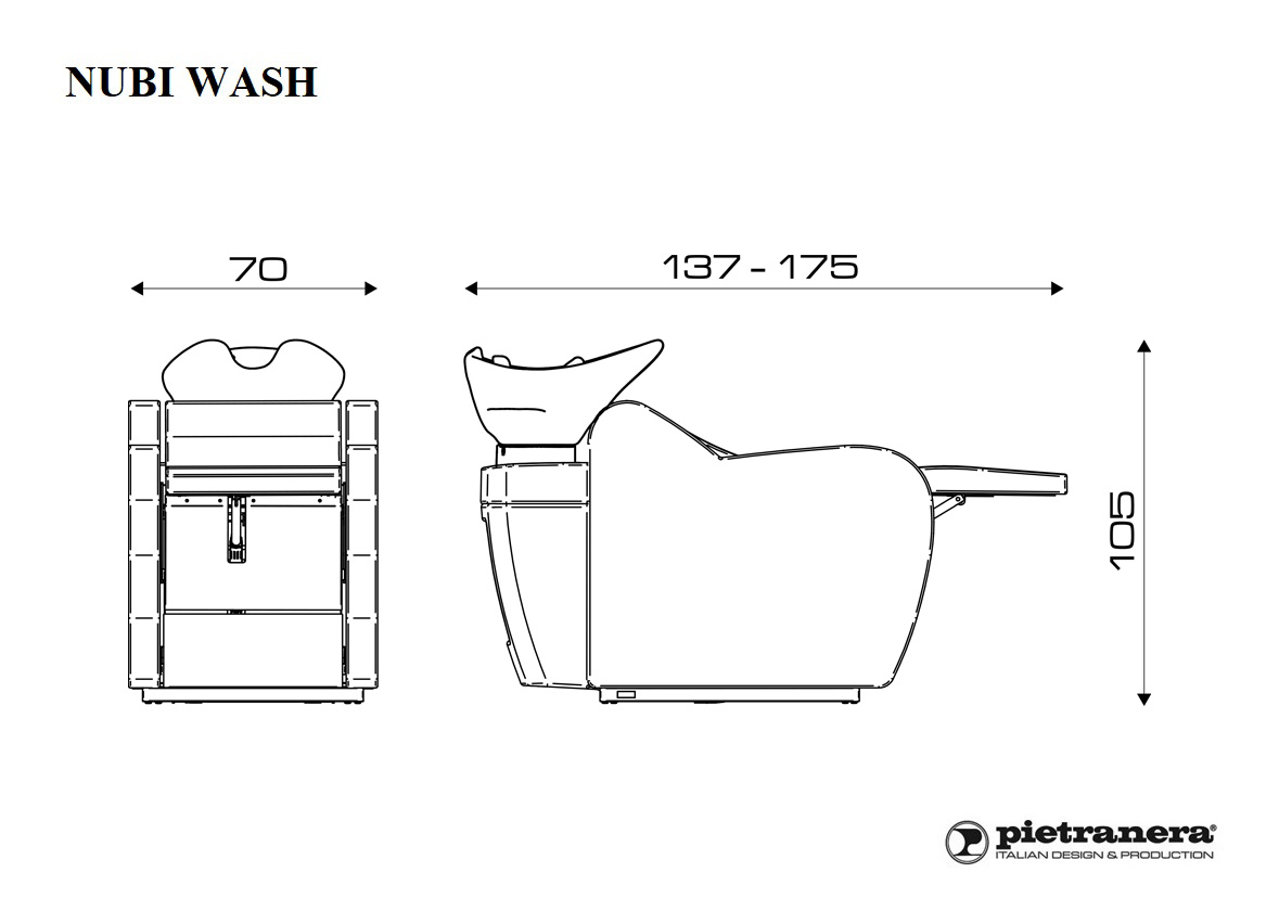 Мойка парикмахерская NUBI WASH Pietranera 554P