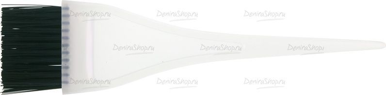 кисть для окрашивания dewal, белая, с черной прямой щетиной, короткая, узкая 35мм фотографии в магазине Denirashop.ru
