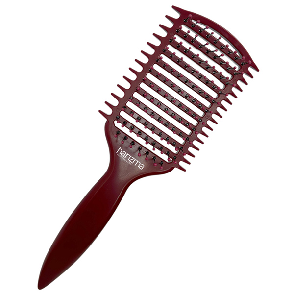 Щетка массажная Nylon 9 рядов бордовая h10686-33 фото