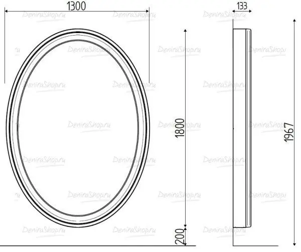 Зеркало парикмахерское VISIONHAIR WALL 961