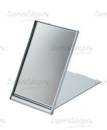 зеркало косметическое dewal,пластик,серебристое, складное 7,5х 5см фотографии в магазине Denirashop.ru