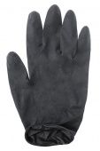перчатки парикмахерские черные 100 штук. размер l фотографии в магазине Denirashop.ru