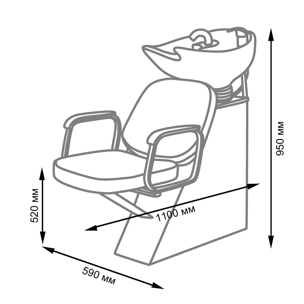 Кресло для мытья волос в парикмахерской