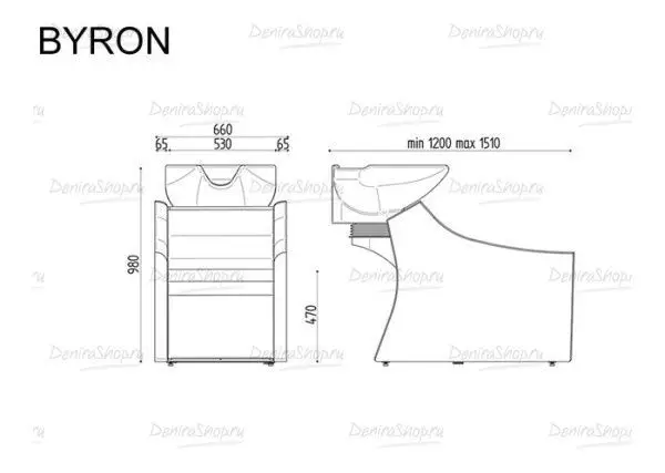 Мойка парикмахерская BYRON Pietranera 501