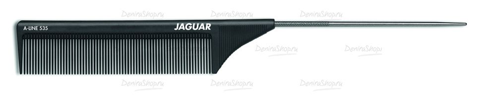 расческа с металлическим хвостиком черная, 21.6 см jaguar a535 фотографии в магазине Denirashop.ru