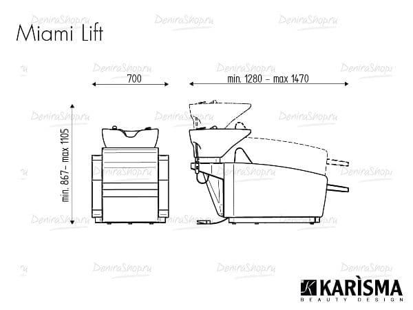 Парикмахерская мойка MIAMI LIFT RELAX Karisma K8214