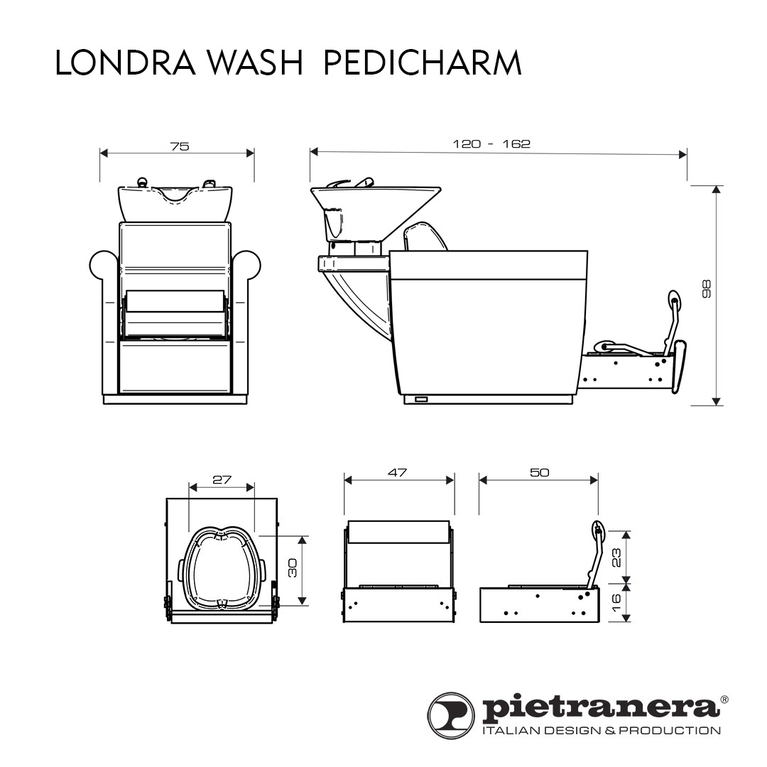 Мойка парикмахерская LONDRA WASH PEDICHARM Pietranera 547.11