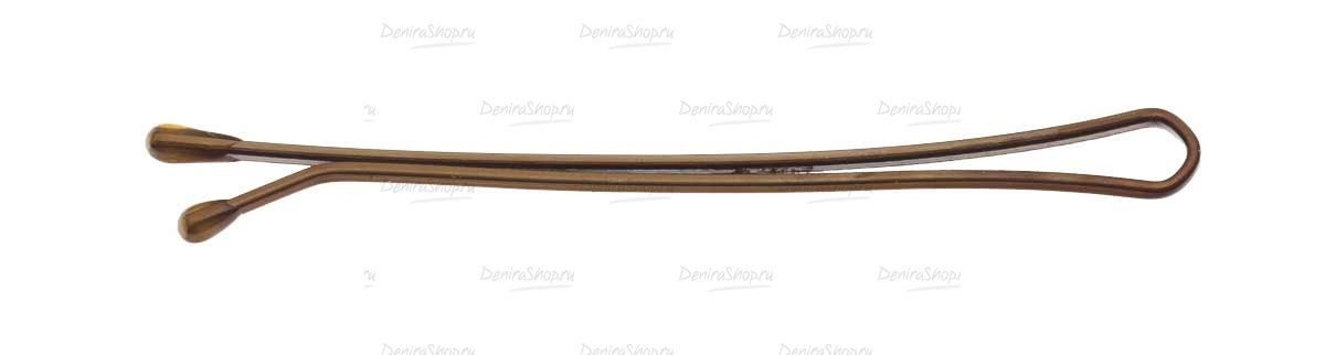 невидимки dewal коричневые, прямые  50 мм, 200 гр, в банке фотографии в магазине Denirashop.ru