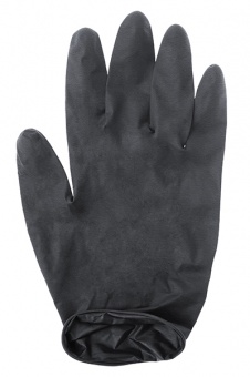 перчатки парикмахерские черные 100 штук. размер l в магазине Denirashop.ru