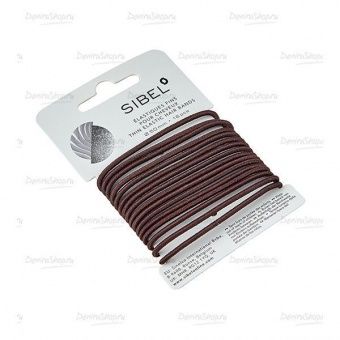 резинки для волос тонкие коричневые 16 шт/уп sibel в магазине Denirashop.ru